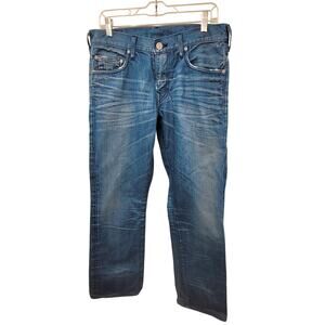 True Religion Light Blue Denim Bobby Distressed Mens Straight Leg Jeans‎ size 31